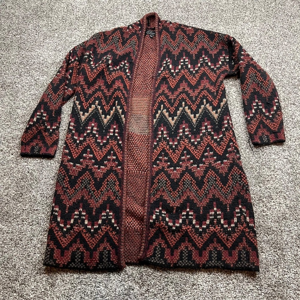 Lucky Brand Cardigan Womens S Aztec Southwestern sweater Knit Sweater Duster